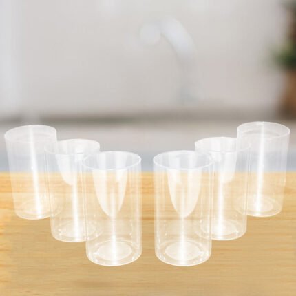 Everyday Plastic Glass Set 6 Pieces Lightweight Unbreakable
