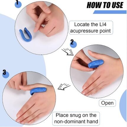 Acupressure Hand Clip for Migraine Relief Sugar Regulation Magnetic Pressure Point Therapy Clip for Wellness (1 Pc)
