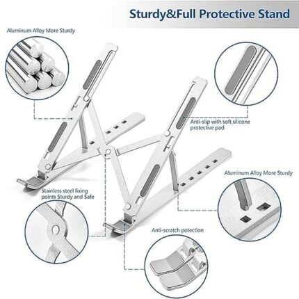 Adjustable Laptop Stand Foldable Height Adjustable for Comfort and Convenience (1 Pc)
