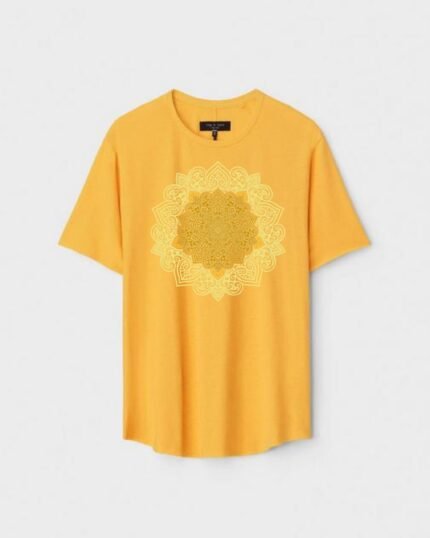 Unisex Designer Premium Quality Printed T-Shirt For Boys And Girls :: Cloth type : Cotton - Colour :: Yellow