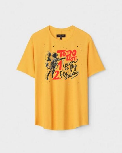 Unisex Designer Premium Quality Printed T-Shirt For Boys And Girls :: Cloth type : Cotton - Colour :: Yellow