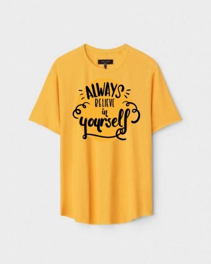 Unisex Designer Premium Quality Printed T-Shirt For Boys And Girls :: Cloth type : Cotton - Colour :: Yellow