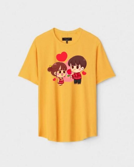 Unisex Designer Premium Quality Printed T-Shirt For Boys And Girls :: Cloth type : Cotton - Colour :: Yellow