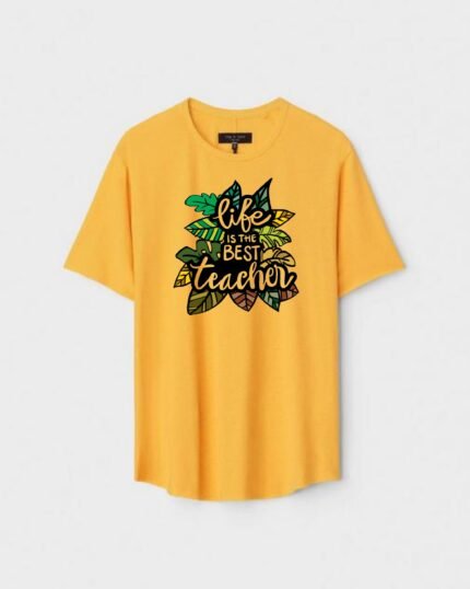 Unisex Designer Premium Quality Printed T-Shirt For Boys And Girls :: Cloth type : Cotton - Colour :: Yellow