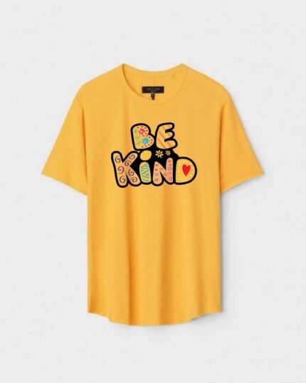 Unisex Designer Premium Quality Printed T-Shirt For Boys And Girls :: Cloth type : Cotton - Colour :: Yellow
