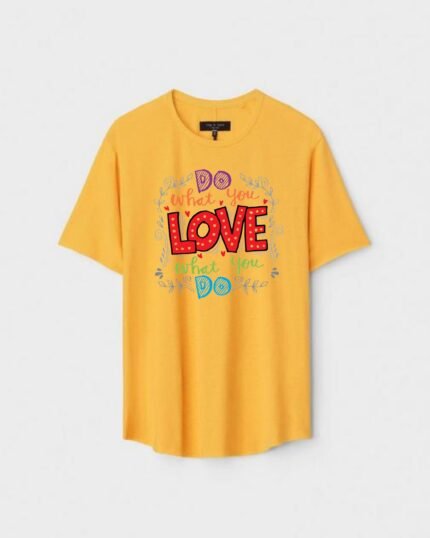 Unisex Designer Premium Quality Printed T-Shirt For Boys And Girls :: Cloth type : Cotton - Colour :: Yellow